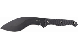 CRKT 2710 Clever Girl Kukri 7.75" Fixed Plain Black Powder Coat SK5 Blade G10 Black Handle