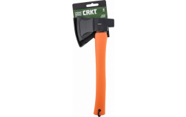 CRKT 2727 Chogan 3.16" Black 1055 Carbon Steel Blade Green Orange Handle 1.48 lb Long Axe