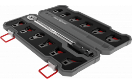 Real Avid AVMF13WS Master -Fit 13 Piece Crowfoot Wrench Set Gray/Red AR-Platform Heavy Duty Torque Wrench Handle 13 Pieces