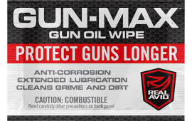 Real Avid AVGMW25 Gun-Max Gun Oil Against Corrosion & Lubricates Wipes 25 Count
