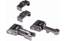 Griffin Armament GAM2S M2 Sight Kit AR-Platform Flip Up 17-4 Stainless Steel Black Melonite QPQ Finish for Picatinny Rail Includes 12 0'Clock Plates & Fasteners