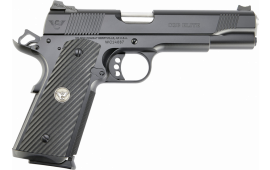 Wilson Combat CQBEFS45A 1911 CQB Elite 5" 8+1 Overall Stainless Steel with Black G10 Starburst Grip Ambi Thumb Safety