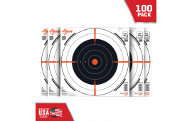 EZ-Aim 15334-100 Shooting Target Bullseye Paper Target 12" x 12" 100 Per Pack