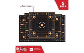 EZ-Aim 15314-10 EZ Aim Splash Paper Sight-In Grid Black/Orange 12" x 12" 10 Per Pkg