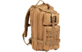 Bulldog BDT410T BDT Tactical Backpack Compact Style with Tan Finish, 2 Main & Accessory Compartments, Hydration Bladder Compartment & Molle, Alice Compatible 18" H x 10" W x 10" D