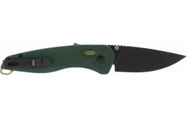S.O.G SOG-11-41-04 Aegis AT 3.13" Folding Drop Point Plain Black TiNi Cryo D2 Steel Blade/Forest w/Moss Accents GRN Handle