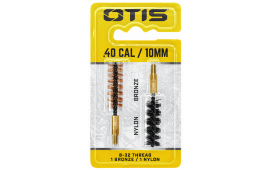 Otis FG341NB Bore Brush Set 10mm Auto/40 Cal 8-32 Thread Bronze/Nylon Brush 2 Per Pkg