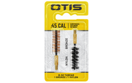 Otis FG345NB Bore Brush Set 44 Mag/45 Cal/460 Cal 8-32 Thread 2" Long Bronze/Nylon Brush 2 Per Pkg