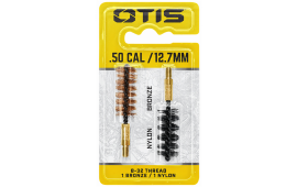 Otis FG350NB Bore Brush Set 50 Cal/12.7mm 8-32 Thread 2" Long Bronze/Nylon Brush 2 Per Pkg
