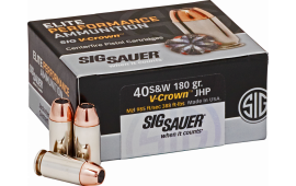 Sig Sauer E40SW2-50 40 S&W 180 Jacketed Hollow Point VCRWN - 50rd Box