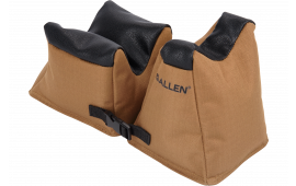 Allen 18411 X-Focus Shooting Rest Combo Prefilled Front and Rear Bag made of Coyote with Black Accents Polyester, weighs 5.10 lbs, 11.50" L x 5.50" H & Tacky Grip Bottom
