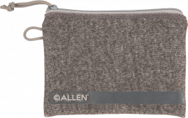 Allen 3625 Pistol Pouch made of Gray Polyester with Lockable Zippers, ID Label & Fleece Lining Holds Compact Size Handgun 5" L x 7" W Interior Dimensions
