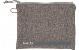 Allen 3627 Pistol Pouch made of Gray Polyester with Lockable Zippers, ID Label & Fleece Lining Holds Full Size Handgun 7" L x 9" W Interior Dimensions