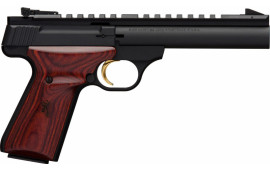 Browning 051528490 Buck Mark Field Target Single 22 LR 5.5" HB 10+1 Laminate Cocobolo Grip Blued