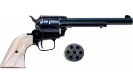 Heritage Mfg R22MB6PRL Rough Rider Small Bore Single 22 LR/ 22 Mag Combo,  6.5" BBL -  Mother of Pearl Grips - Blued