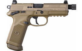FN 66982 FNX DA/SA 45 ACP 5.3" 10+1 FDE Interchangeable Backstrap Grip Flat Dark Earth Stainless Steel