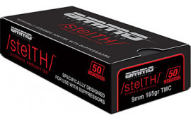 Ammo Inc 9165TMCSTL stelTH 9mm Luger Total Metal Case (TMC) - 50rd Box