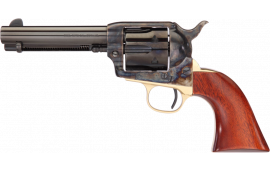 Taylors and Company 450DE 1873 Cattleman Ranch Hand Taylor Tuned Single 4.75" 6rd Walnut Navy Sized Grip Brass/CCH Frame Blued Revolver