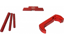 Cross Armory CRG5OKRD 3 Piece Kit  Extended Red Anodized Aluminum/Steel for Glock 17, 19, 26, 34 Gen5