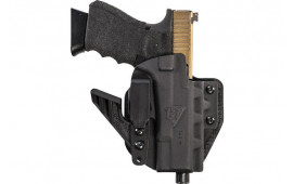 Comp-Tac C852GL297RBKN eV2 Max AIWB Black Kydex/Leather Belt Clip Fits Glock 26 Gen1-5
