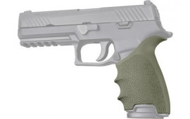 Hogue 17601 HandAll Beavertail Grip Sleeve made of Rubber with OD Green Finish & Finger Grooves for Sig P320