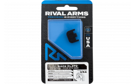 Rival Arms RA43G004A Slide Back Cover Plate  Double Stack Black Anodized Aluminum for Glock 17, 19 Gen5