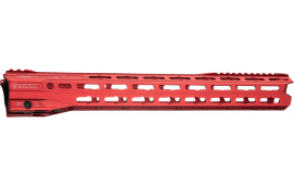 Strike Industries GRIDLOK-LITE-17-RED GridLok Lite with Quick Rail Detach System 17"L 1.57"D M-LOK Red Aluminum for AR-15