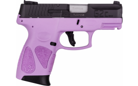 Taurus 1G2C93112LP G2CB 9MM Pistol, 12 Round, Black Slide-Light Purple Frame