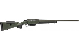 Tikka JRTXRSV319 T3x Super Varmint 5+1 Cap 23.70" Tungsten Cerakote Rec/Barrel Black Webbed Green Roughtech Stock with Adjustable Cheekrest & Interchangeable Grips Stock Right Hand (Full Size)