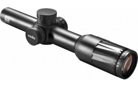 EOTech VDU16FFSR1G Vudu FFP Black Hardcoat Anodized 1-6x 24mm 30mm Tube Illuminated Green SR1-MRAD Reticle Features Throw Lever