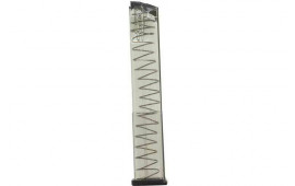 ETS Group GLK-18G2 Pistol Mags Clear Extended with Gen2 Floor Plate 9mm 32rd Magazine - Fits Glock 34,17,26,19,45,19x,18
