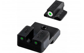 TruGlo TG-TG231G3MC Tritium Pro Night Sights Low Set Tritium Green with Orange Outline Front/Green Rear with Nitride Fortress Frame for Glock 42, 43 MOS