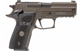 Sig Sauer 229R9LEGIONSAOR2 P229 Compact Legion SAO 3.90" 10+1, Legion Gray Cerakote, Picatinny Rail/Beavertail Frame, Romeo 1 Cut Slide, Black G10 Grip
