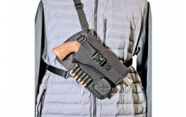 Desantis Gunhide M72BALRZ0 Yukon Hunting Rig Black Nylon Shoulder Ruger GP100 4" Right Hand