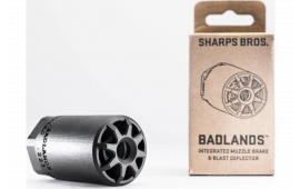 Sharps Bros BAD02 Badlands 17-4 Stainless Steel with 5/8"-24 tpi Threads 3"L 1.50"D for Multi-Caliber (.223-.354) Full-Auto Rated