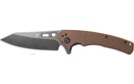 Remington 15664 EDC Folding Caper Stonewashed D2 Steel Blade Tan G10 Handle Includes Pocket Clip
