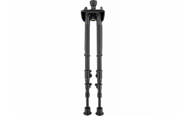 Harris Bipods S-25CP Swivel 25C Picatinny, 13.50-27", Black Steel/Aluminum, Rubber Feet