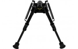 Harris Bipods S-BRM-LOK Swivel BR M-LOK, 6-9", Black Steel/Aluminum, Rubber Feet