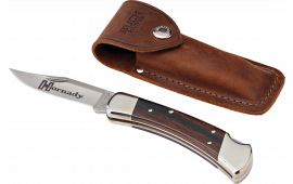 Hornady 99126 Buck 110 Folding Plain 420 Stainless Steel Blade Brown Macassar Ebony Dymondwood w/Nickel-Plated Bolsters Handle