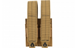 Advance Warrior Solutions PDMPTN Double Mag Pouch Pistol Tan 600D Polyester w/PVC
