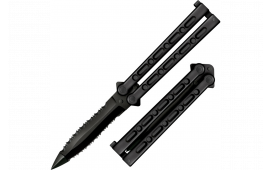 Cold Steel CS-92EAA FGX Balisong 5" Folding Part Serrated Black Griv-Ex Blade & Handle