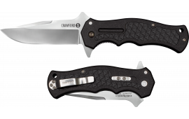 Cold Steel CS20MWCB Crawford 1 3.50" Folding Clip Point Plain 4034 SS Blade Black w/Traction Inlays Green Handle Includes Pocket Clip