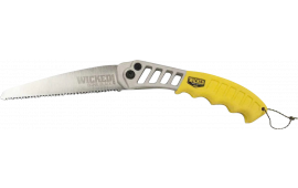Wicked Tree Gear WTG007 Tough Utility Folding Saw 7" High Carbon Steel Blade/Yellow Overmold Aluminum Handle