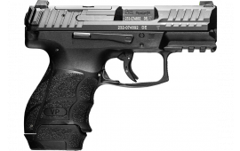 HK 81000810 VP9SK Subcompact 15+1 3.39" Optic Ready/Serrated Slide, Black Polymer Frame w/Picatinny Rail, Ambidextrous