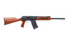Panzer Arms AK Twelve Tactical Semi-Auto Shotgun, 12 Gauge, 18.5" Barrel, 2- 5 Round Magazines -Choke Tube Set  -MLOK handguard- Russian Red Furniture