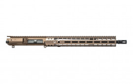 Aero Precision M5E1 Complete Upper, 16" .308 Mid-Length Barrel w/ 15" Enhanced M-LOK Handguard & Adjustable Gas Block - Kodiak Brown Anodized - APSL100611