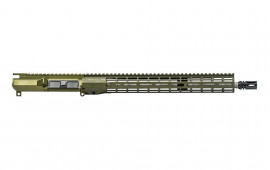 Aero Precision M4E1 Threaded 16" .223 Wylde SS Hanson Pencil Mid-Length No Forward Assist Complete Upper with 15" M-LOK ATLAS R-ONE Handguard - OD Green Anodized - APSL100672