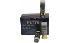Fetter Rifled Slugs - Case - 12 Gauge, 2.75", 1-1/8 Ounce, Rifled Slug - 120 Rounds