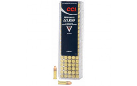 CCI 22 LR Ammunition - 36 gr Copper Plated Hollow Point - CCI Mini Mag - 100 Rounds / Flat