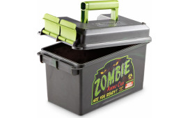MTM Case-Gard AC50Z Ammo Can  50 Cal Rifle Black w/Zombie Green Accents Polypropylene